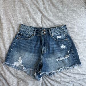 KanCan Blue Distressed Jean Shorts